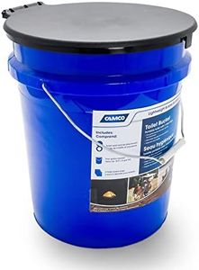 Camco Portable Toilet with Seat and Cover, 5 Gallons, Blue (41549)