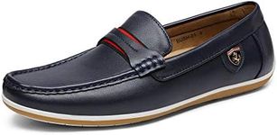 Bruno Marc Men's BUSH-01 Navy Driving Loafers Moccasins Shoes - 8 M US