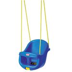 Little Tikes High-Back Toddler Swing - With Adjustable Safety Seat Belt & Locking T-Bar, Blue