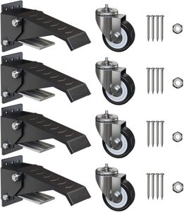 GBL Heavy Duty Retractable Castor Wheels Set of 4 – 250kg, No Floor Marks