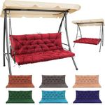 aeTHEric Outdoor Cushions for Patio Furniture, Patio Furniture Cushions with Straps and backrest, 47x40 inches, 4" Thick,Porch Swing Cushions for Backyard and Garden
