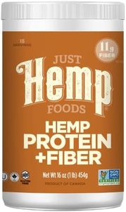 Just Hemp Foods Hemp Protein Powder Plus Fiber, Non-GMO Verified with 11g of Protein & 11g of Fiber per Serving, 16 oz - Packaging May Vary