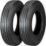 GarveeTech 2 PCS Trailer Tires, 8-14.5 14PR Trailer Tires With 14.5'' Rim, Load Range G 8/14.5 Premium Trailer Tires For Different Agricultural Terrains Towing