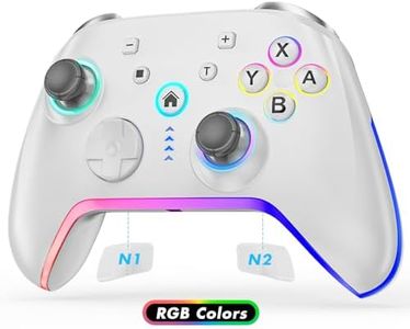 Wireless Pro Controller for Switch/Lite/OLED,Replacement for Switch Pro Controller,Switch Pro Controller Support PC & Android/iOS with RGB LED,Wake-up,Programmable,Adjustable Turbo Vibration Function