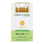 Clean + Easy Large Original Roll On Wax Refill for Wax Cartridge, Hygienic Depilatory Hair Removal Treatment, Removes Fine to Coarse Hairs, Perfect for Delicate Skin - 3 Packs