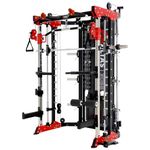 Altas Strength Home Gym Smith Machine with Pulley System Gym Squat Rack Pull Up Bar Upper Body Strength Training Leg Developer Light Commercial Fitness Equipment Included Accessories 3058