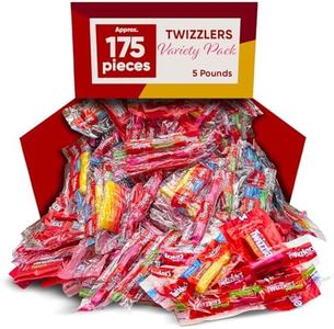 Licorice Candy Assorted Mix 5 Pounds (Approx 175 Pieces) Individually Wrapped – Cherry, Watermelon, Strawberry, Rainbow