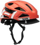 BERN FL-1 Pave Bike Helmet MIPS Rotational Impact Protection, Matte Red Type with Visor, Small