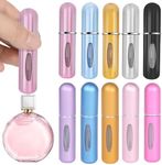 iDeep Refillable Perfume Atomizer Bottle, 10Pcs Portable 5ml Mini Refillable Perfume Spray Scent Pump Case Perfume Dispenser Pump Transfer Tool for Travel