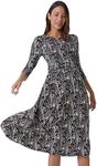 Roman Originals Midi Gathered Dress