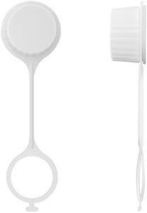 Tethered Drain Plug caps for Igloo,Replacement Igloo Cooler Threaded Drain caps,Igloo Cooler Replacement Parts,Set of 2 White Cooler Drain Plug Cover.