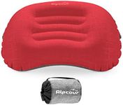 Alpcour Camping Pillow – Large, Inflatable, Ultralight Sleeping Pillow with Easy Blow Up Design, Soft Waterproof Exterior Cover and Compact Carry Case for Hiking, Backpacking, Airplane Travel & More