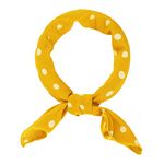 Allegra K 50cm 1950s Vintage Retro Polka Dots Square Scarf Head Neck Scarves Kerchief Neckerchief Yellow