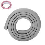 DANSR 1 PCS 6.5Ft L Shape Extra Thick Furniture Table Edge Protectors Foam Baby Safety Bumper Guard (Grey)