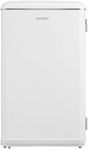 COMFEE' RCD93WH2UKRT(E) Under Counter Fridge Only, 93L Retro Freestanding Fridge with Chiller Box, Adjustable Thermostats, LED light, White