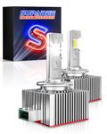 SUPAREE D3R LED Headlight Bulb D3S Headlight Bulb 35W D3S LED Canbus Error Free 20000LM 6500K with Cooling Fan 1:1 Size Xenon HID Replacement Conversion Kit for Car IP68 Waterproof Plug and Play 2Pcs