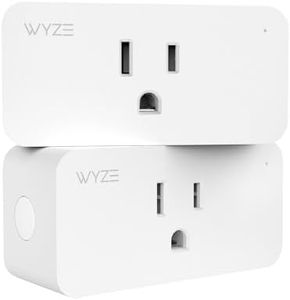 Wyze Plug, 2.4GHz WiFi Smart Plug, Works with Alexa, Google Assistant, IFTTT, No Hub Required, Two-Pack, White