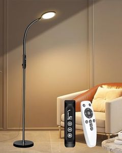 Aoife Light Therapy Floor Lamp, 11000 Lux Full Spectrum Sun Light Therapy Lamp, No UV Sunlight Lamp with 10 Color Temperatures and 10 Brightness Levels (Black)