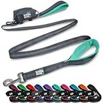 Black Rhino The Comfort Grip - Heavy Duty Double Handle Leash for Medium - Large Dogs 6' Long Dual Handle Lead for Dog Training Walking & Running Neoprene Padded Handles - Poop Bag Pouch Included