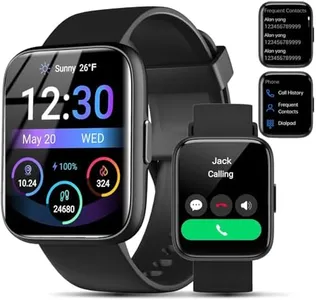 Smart Watch for Men Women - Answer/Make Calls/Quick Reply/AI Voice Assistant, 1.83" for Android iPhone Samsung Compatible IP68 Smartwatch Blood Oxygen Heart Rate Fitness Tracker (Black, 1.83")