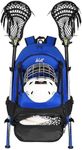 WOLT Lacrosse Bag- Extra Large Lacrosse Backpack for All Sport Gear-Two Sticks Holders and Separate Cleats Compartment Field Hockey Bag