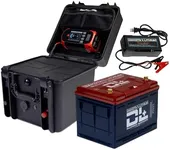 Dakota Lithium - 12V 60Ah Dual Purpose Power Box and 1000CCA LiFePO4 Deep Cycle Starter Battery with Inverter - 11 Year USA Warranty - DC, and USB Ports - Waterproof - 12v 10amp Charger Included