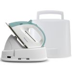 Panasonic NIQL300G Mini Cordless Steam & Dry Iron – 1400W Lightweight Iron for Clothes, Crafts & Quilting – Portable Ceramic Soleplate with Precision Tip, Fast Heat-up, Anti-Drip, Travel Carry Case