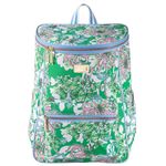 Lilly Pulitzer Insulted Backpack Cooler Large Capacity, Green Portable Soft Cooler Bag for Picnics, Beach, Pool, Hiking, Blossom Views