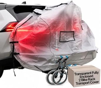 Formosa Covers Stronger Zipper Travel Bike Cover for Transport on Rack - Bicycle Protection for Rear Hitch Transport - Heavy Duty E-Bike Enclosure - Pick CORRECT Size (Single, Dual, Quad)
