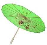 TIPTOP DECORATION Parasol Japanese Traditional Umbrella (33 Inch) (Authentic) (Handmade) (1 Piece) (Green)