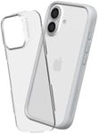 RHINOSHIELD Modular Case Compatible with [iPhone 16 Plus] | Mod NX - Customizable Shock Absorbent Heavy Duty Protective Cover 3.5M / 11ft Drop Protection - Platinum Gray