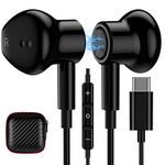 USB C Headphones Earphone Noise Canceling Wired in Ear Magnetic Earbuds with Mic Volume Control for iPhone 15 Pro Max 16 Plus for Samsung S24 S23 S22 S21 A53 A54 A35 A34 for Google Pixel 7 6a 7a 8 6 9