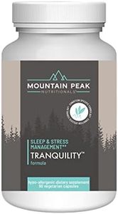 Mountain Peak Nutritionals Tranquility Formula - Supports Brain Health, Sleep & Stress Management - Vitamin B6, Vitamin B12 and Adaptogens - Hypoallergenic Dietary Supplement (90 Vegetarian Capsules)