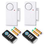 Wsdcam Wireless Door Alarm Remote Windows Alarms Magnetic Sensor Pool Alarm for Kids Safety & Home Security, 110 dB Loud Alarm, Battery Included