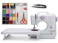 Potamish Mini Sewing Machine (Extension stand, Sewing Supplies set, Thread Nippers included) - Electric Overlock Sewing Machines - Small Household Sewing Handheld Tool PM-005-CA-A18
