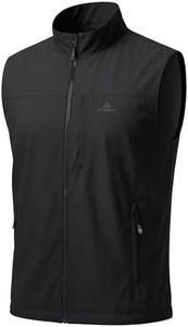 Pioneer Camp Men's Lightweight Quick-Dry Vest Sleeveless Outdoor Jacket with Multi Pockets for Running Hiking Fishing