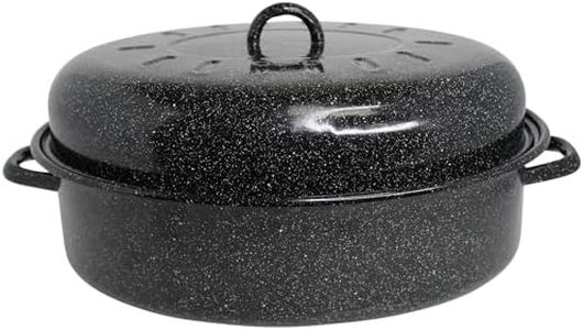 Mirro 15" Black Covered Oval Roaster with Lid