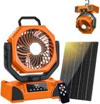 20000mAh Solar Camping Fan, Portabl