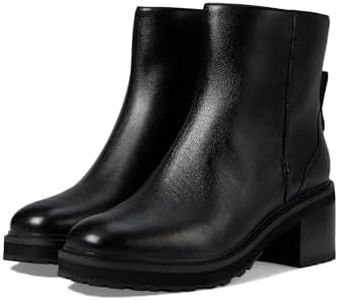 Cole Haan Women's Gillian Lug Bootie Ankle Boot, Black Leather Wp, 8.5