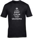 Hippowarehouse I Can't Keep Calm I'm Going to be a Grandma Unisex Short Sleeve t-Shirt (Specific Size Guide in Description) Black