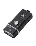 RovyVon E3 Torch Light Angel Eyes - 700 High Lumens Super Bright Small Powerful Flashlight, Dual-Power Mini EDC Rechargeable Torch Compatible with Replaceable AAA Battery (Black)