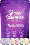 Cleverfy Shower Steamers Aromatherapy - 18 Pack of Shower Bombs with Essential Oils. Self Care Stocking Stuffers for Women and Teens and Christmas Gifts for Women. Purple Set