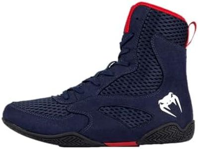 Venum Contender Boxing Shoes - Navy Blue/Red