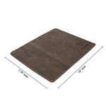 Goatter Hunter Leather Mouse Pad, Dark Brown,Standard Size