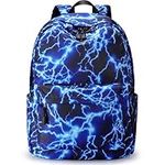 S-ZONE 15.6Inch Starry Lightning Stylish Backpack Travel Rucksack School Bags for Teenager Girls Boys Students Outdoor Hiking Camping Weekend Backpack