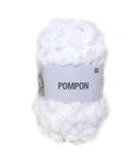 Rico Design pompon (pompom) white yarn 018 200g - scarf yarn