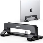 UGREEN Vertical Laptop Stand Dock Aluminum Compatible with MacBook Pro, MacBook Air Laptop Holder for Desk Vertical Adjustable for Up to 17.3 Inch Gaming Laptop, Black