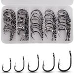 Fishing Hooks Saltwater Live Bait Hooks 2X Strong Stainless Steel Fishing Hook Bait Fish Hooks Set