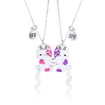 Best Friend Necklace, Bff Necklace for 2 Girls, Matching Friendship Necklace Gifts | 2 Pcs Funny Cute Cat Pendant Necklaces, Best Friend Necklaces for 2 Kids Jewellery Birthday Christmas Gifts