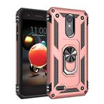 Case for LG K9 Case,360 Degree Rotating Ring Holder Kickstand Case for LG K Series K9 2018 / K8+ 2018 / LMX210CM Fortune 2 / Aristo 2 LM-X210 / Aristo 2 Plus/Aristo 3 LMX220MA Case Cover Pink